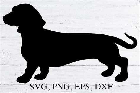 Dachshund Silhouette Svg Cut File Wiener Graphic By Tanuscharts