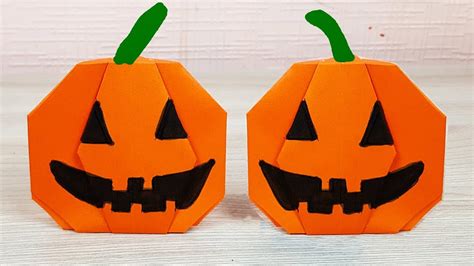 Pumpkin Simple Origami For Halloween Youtube