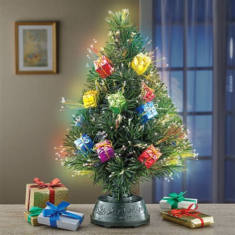 Rotating Tabletop Christmas Tree With Lights Collections Etc