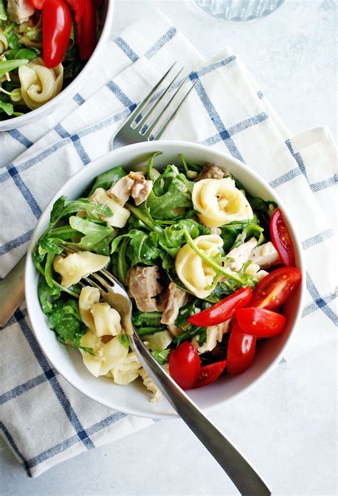 Chicken is done when it feels firm to the touch and a meat thermometer inserted in the center reaches 170°f. tortellini, chicken & arugula salad | Recipe | Chicken ...
