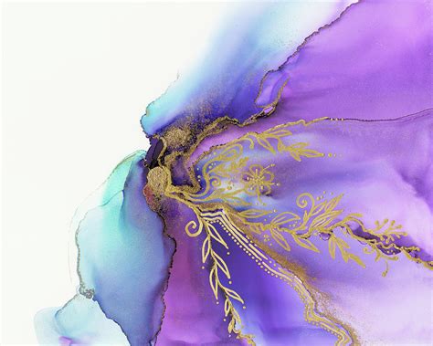 Blooming Gold Iris Painting By Olga Shvartsur Pixels