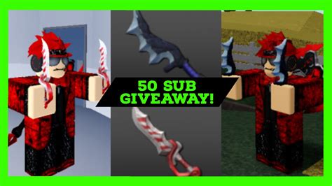 Roblox Assassin 50 Subscriber GIVEAWAY Naughty Blade And Peppermint