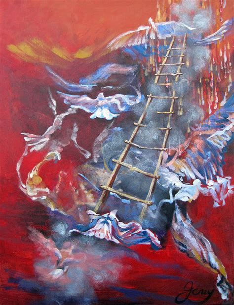 Jacobs Ladder Painting By Jeni Bump