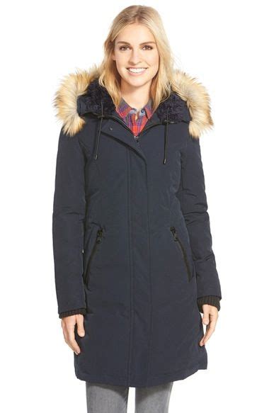 Vince Camuto Down And Feather Fill Parka With Faux Fur Trim Available At