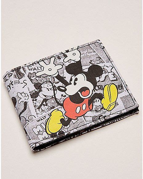 Mickey Mouse Bifold Wallet Disney Spencers Mickey Bi Fold
