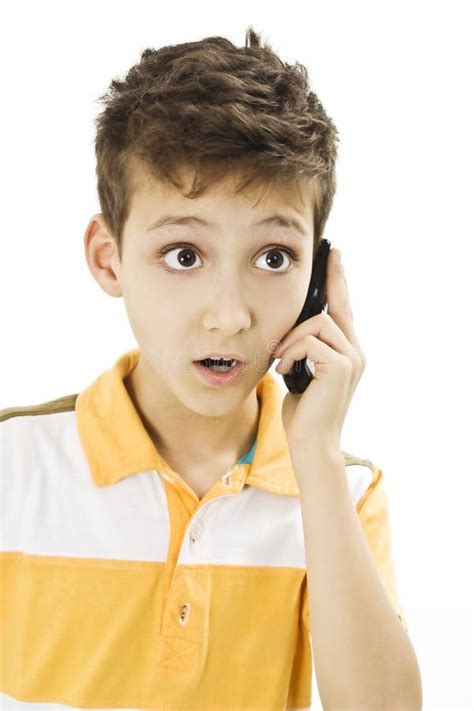 Surprised Phone Boy Stock Image Image Of Cell Face 18170507