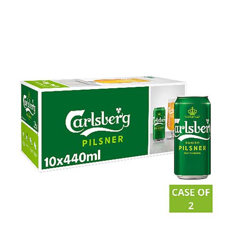 Carlsberg Danish Pilsner Lager Beer 10 X 440ml Cans Bestway Wholesale