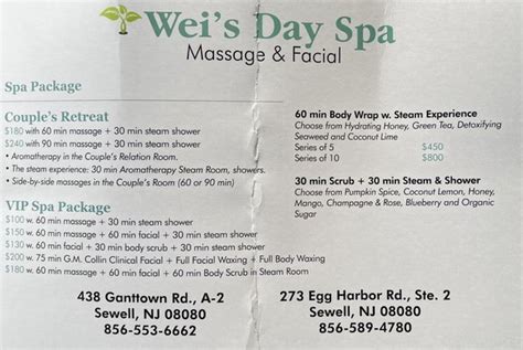 Weis Day Spa And Massage Near 273 Egg Harbor Rd Sewell New Jersey 28 Photos And 35 Reviews