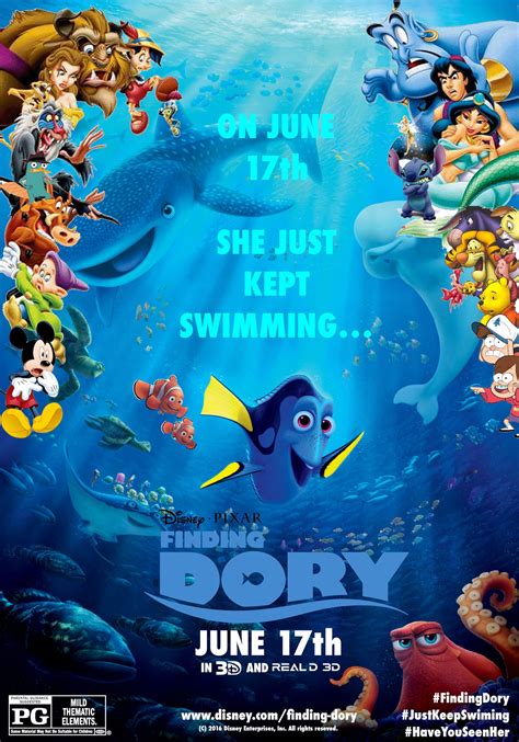 Finding Dory Hd Movie Poster Wall Canvas