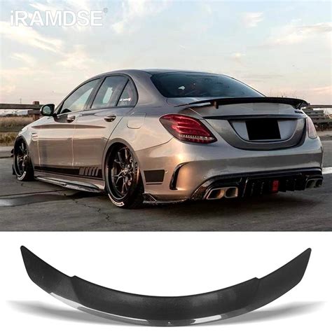 Carbon Spoiler For Benz C260 Coupe W205 C43 C63 Amg Rear Ducktail Wing