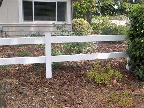 Come home to traditional country style. 2 RAIL VINYL FENCE « Arbor Fence Inc | a Diamond Certified ...