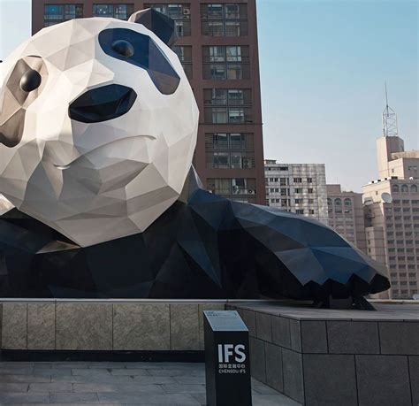 Lawrence Argents Giant I Am Here Panda Sculpture — Knstrct