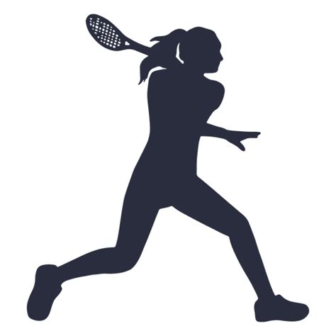 Tennis Player Girl Silhouette Transparent Png Svg Vec