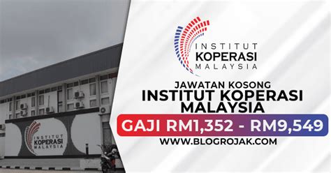 Jawatan Kosong Institut Koperasi Malaysia Ikma ~ Gaji Rm1352 Rm9