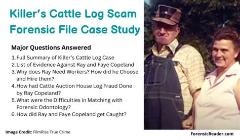 Killers Cattle Log Scam Forensic Files Case Ray And Faye Copeland Case
