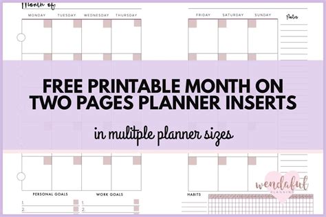 Free Printable Planner Blush Nude Month On Two Pages Vrogue Co