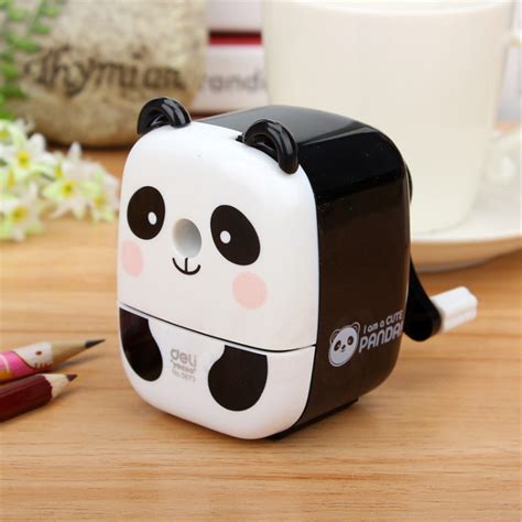 Animal Panda Tiger Shaped Desktop Hand Crank Manual Pencil Sharpener