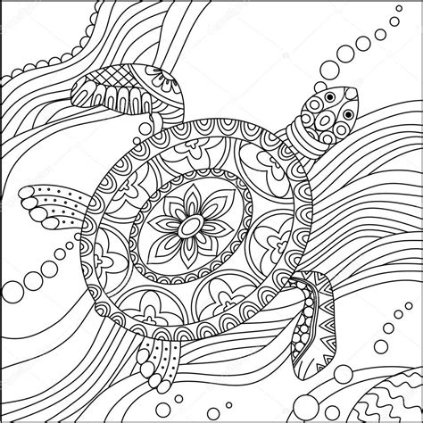 Sea Turtle Coloring Pages For Adults