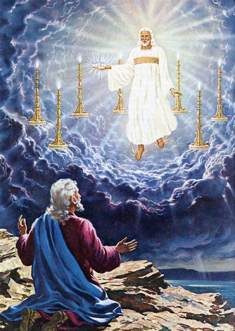 Jesus In Midst Of 7 Lampstands With 7 Stars And Sword Apocalipse Arte