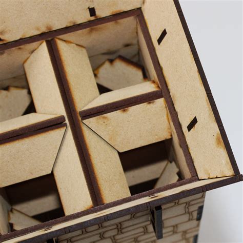 Laser Cut 28mm Mdf Terrain Dice Trays And Towers Dice Tower Etsy Uk
