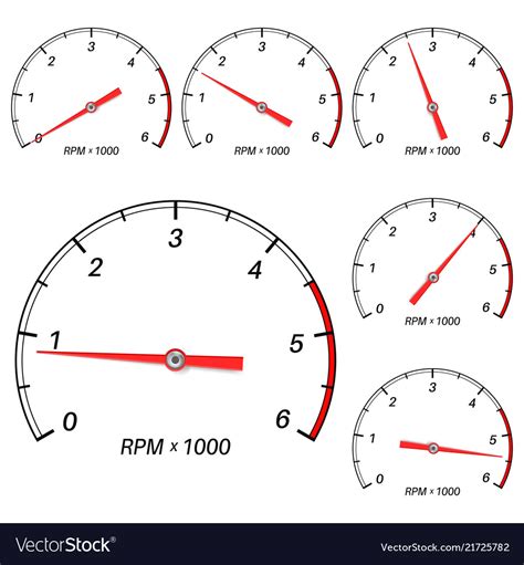 Tachometer Scale Set Royalty Free Vector Image