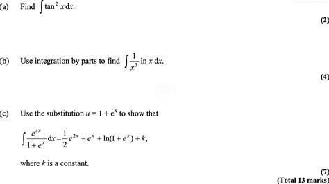 Integration By Parts Questions Revisely