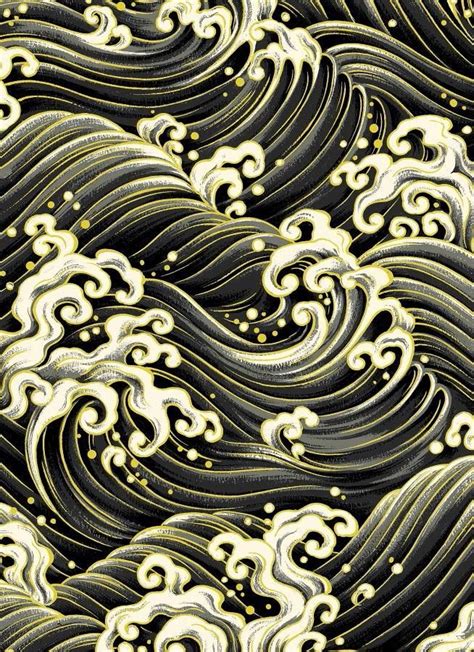 Pin By Kathleen Waldrop On Swirly Wavy Junk Japanese Waves Wave Art