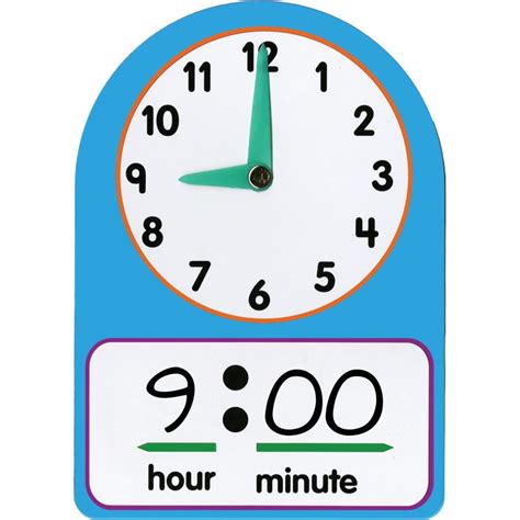 The hour hand will point directly at a number only 12 times in 12 hours. Telling Time Practice Clocks - Walmart.com - Walmart.com