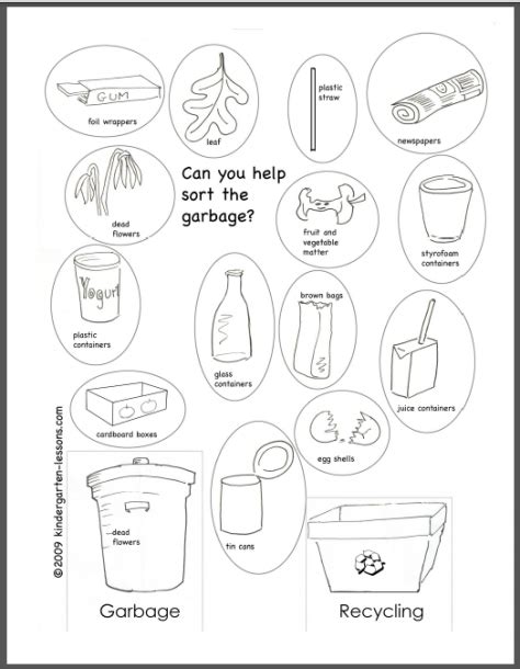 Things I Can Recycle Worksheet