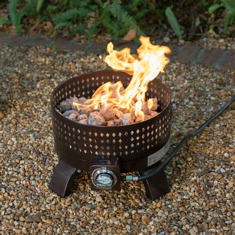Fire Sense 60000 Btu Outdoor Portable Propane Gas Steel Fire Pit With