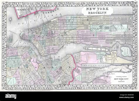 1867 Mitchell Map Of New York City New York Geographicus