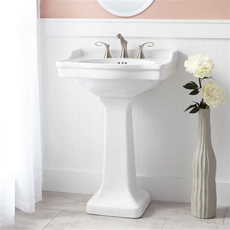 Maybe the bathroom you're renovating is short on square footage as it is: Cierra Porcelain Pedestal Sink - Bathroom