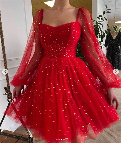 Red Tulle Short Prom Dress Red Tulle Cocktail Dress · Of Girl · Online
