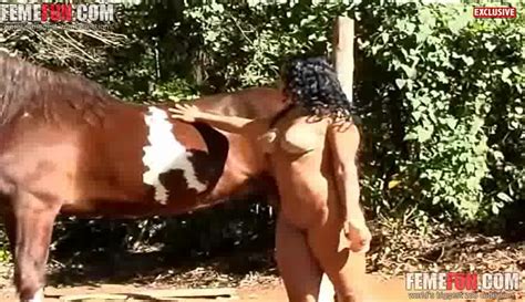This Is A Video Of A Horny Bitch Wife That Loves Sex With Horse And Animals