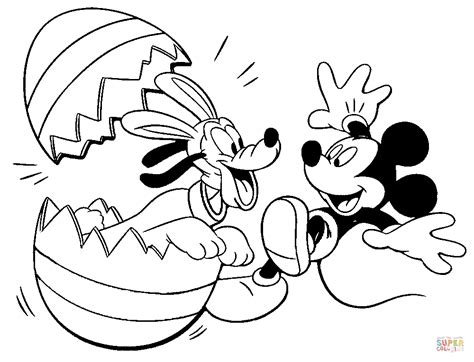 Pluto And Mickey Mouse Coloring Pages - Coloring Home