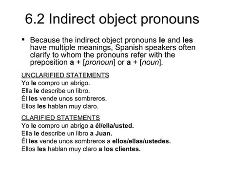 62 Indirect Object Pronouns