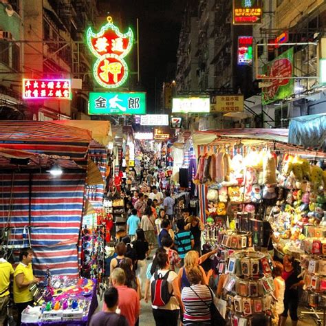 Vivid Nightlife Tung Choi Street Aka The Ladies Market In Mong Kok