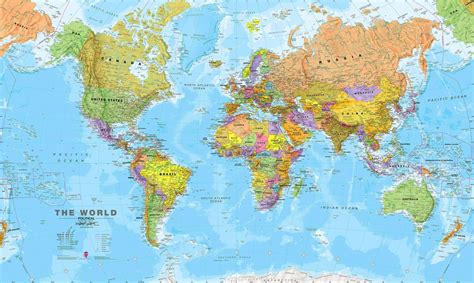 Detailed World Map With Country Names