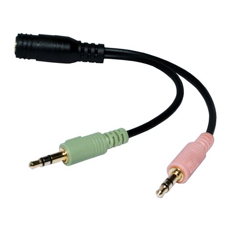 Audio Cable X Mm Pin M To Mm Pin F Black M Stereo Jack Audio Cables
