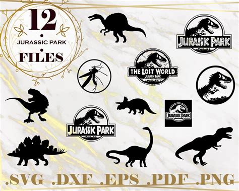 Jurassic Park Svg Png Dxf Eps Cut Files For Cricut Silhouette My Xxx Hot Girl