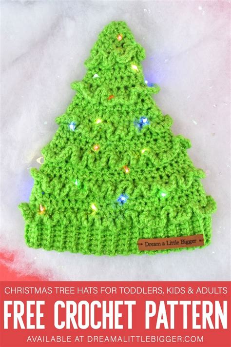 Crochet Christmas Tree Hats Free Pattern Crochet