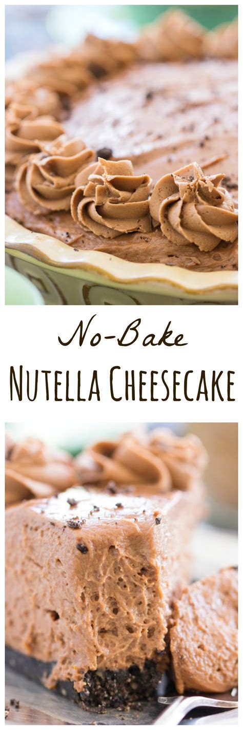 No Bake Nutella Cheesecake Recipe The Gold Lining Girl