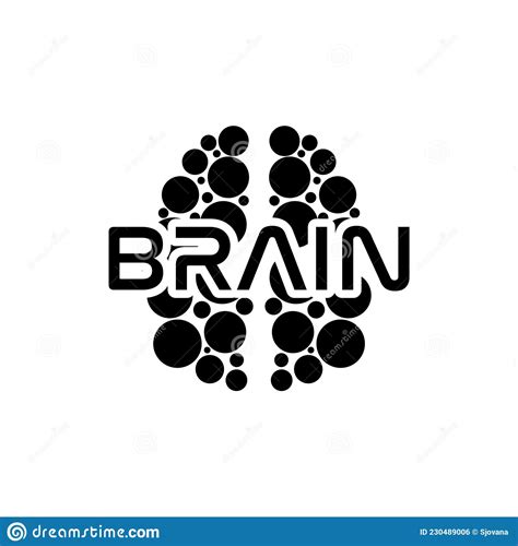 Brain Word Icon Isolated On White Background Stock Illustration