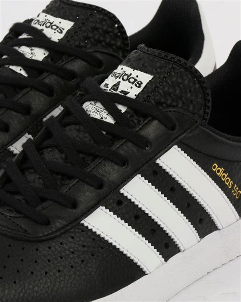 Adidas 350 Trainers Blackwhite Leatheroriginalsmens