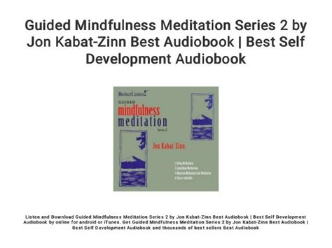 Guided Mindfulness Meditation Series 2 By Jon Kabat Zinn Best Audiobook