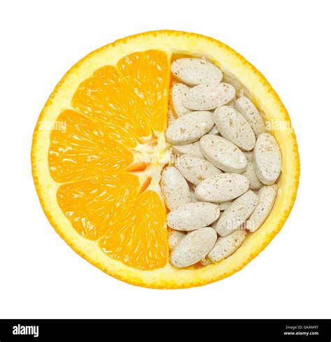 Orange Vitamins Vitamines Stock Photo Alamy