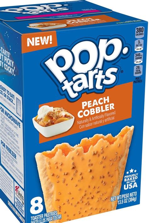 pop tarts revealed 3 new dessert inspired flavors including peach cobbler with icing pop