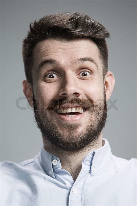 Portrait Of Young Man With Shocked Facial Expression Stock Image