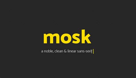 The use of this font is granted subject to gnu general public license. Mosk Typeface - Befonts.com