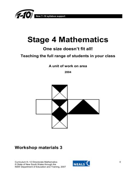 Stage 4 Mathematics Curriculum Support